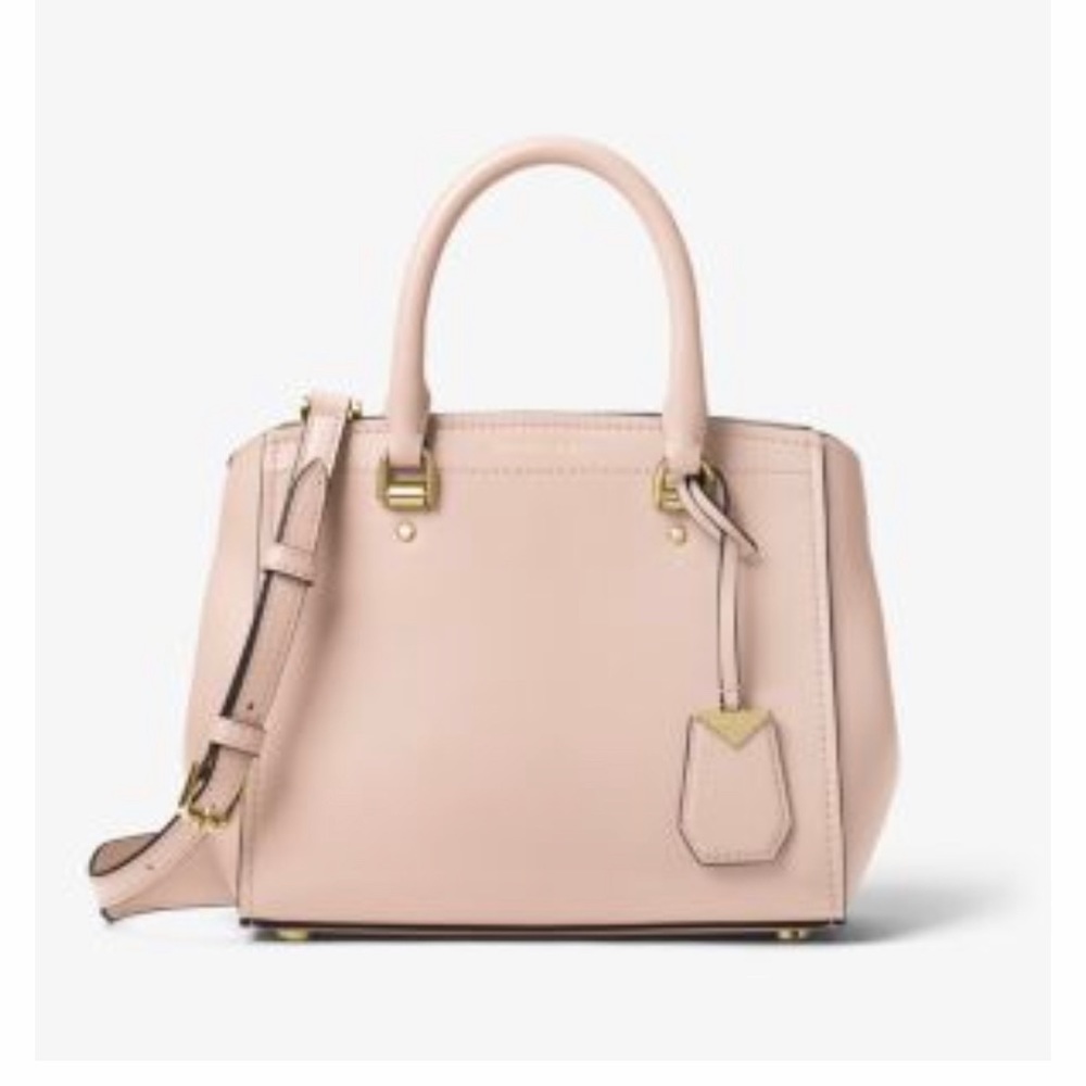 MICHAEL KORS BENNING MEDIUM LEATHER SATCHEL